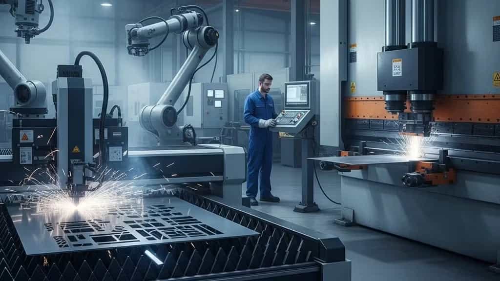 القطع بالليزر وثني الصفائح المعدنية باستخدام الحاسب الآلي في طهران